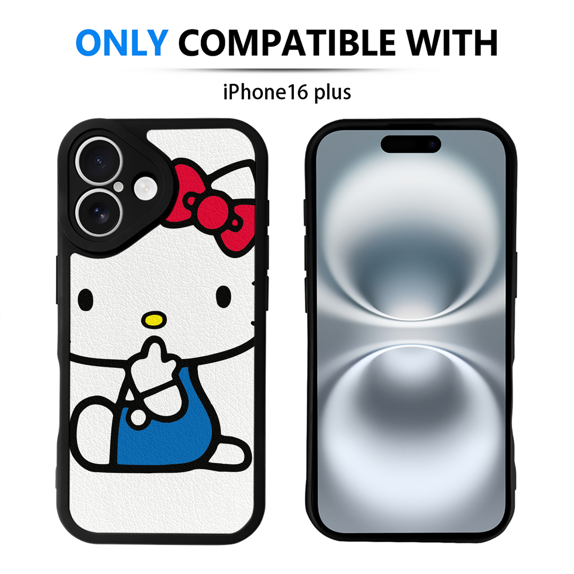 （画像用） Hello Kitty ハローキティ 【iPhone 16シリーズ対応】シリコンスマホケース（レザー調） 材質：シリコン